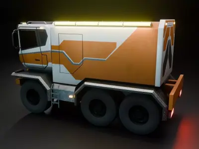 Sci-Fi Truck  - Game Ready - PBR Low-poly 3D model