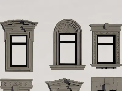 Windows Collection 3D model Low-poly 3D model