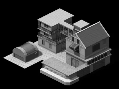 Future world - factory 3D model