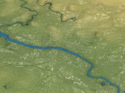 Glasgow - Topography Terrain 3D City 3D Model Pack