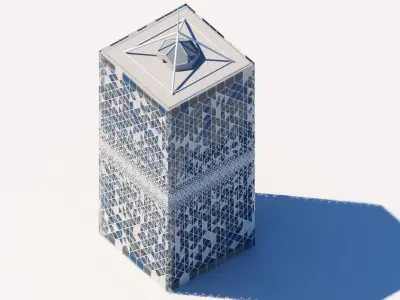 Futuristic Skyscraper A 3D model