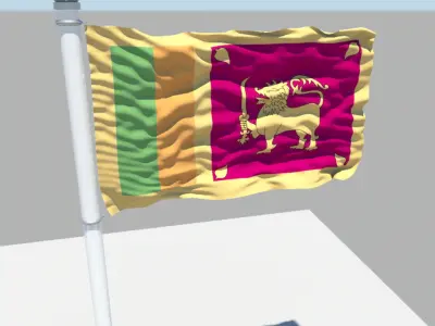 Sri Lanka flag 3D model