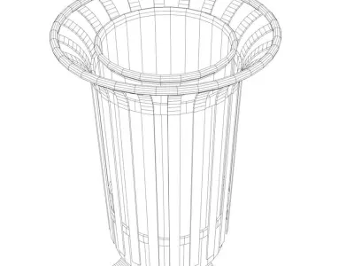 Trash Bin Low-poly 3D model