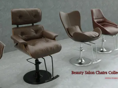Beauty Salon Chairs  3d model Collection 3D model