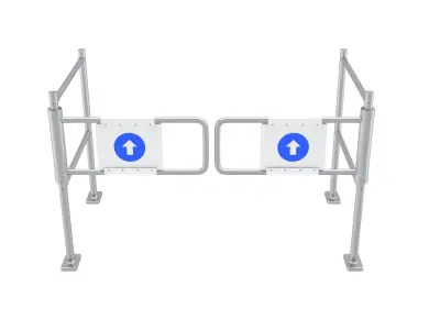 Supermarket Dual Mechanical with Barrier Swing Gate 3D model