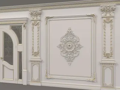 Wall Molding in Classic French style 22 3D model