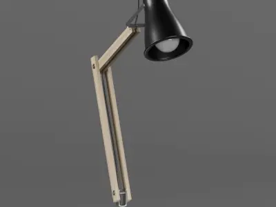 Table lamp white and black  3D model