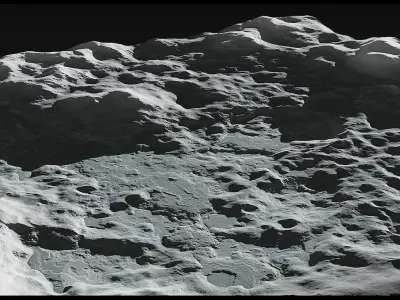 Moon Landscape Pack - World Machine Low-poly 3D model