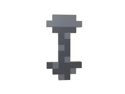 Voxel Tie v1 002 Low-poly 3D model