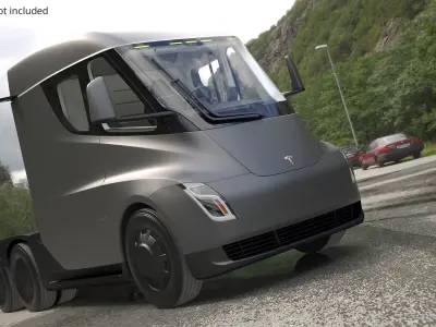  Tesla Semi Electric Tractor Truck Gray 
