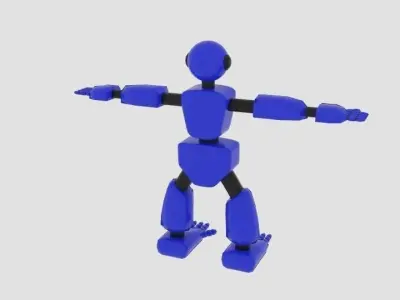 Robot Character Cartoon Bot 3D model