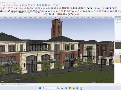 victorian exterior facade sketchup model 3D model