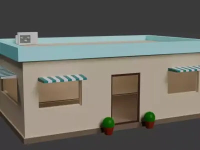 Simple Shop Model 3D model