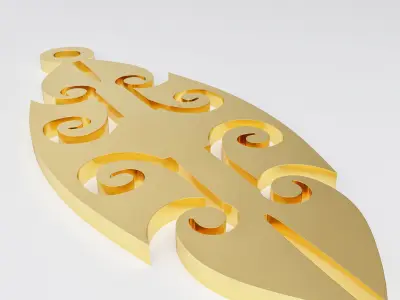 Maori pendant 7 3D print model