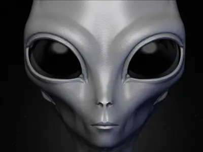 Realistic Alien 6 Sculpt 3D model
