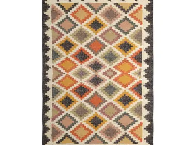 Handwoven Wool Jute Kilim Rug by Urban Outfitters 3D model