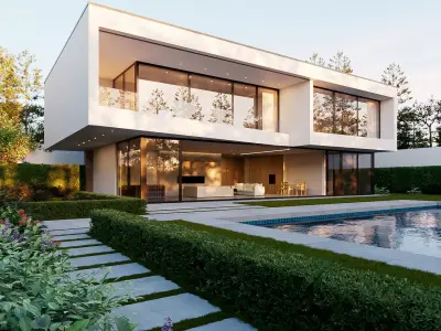 The Garden Pavilion Villa - A Modern Architectural  3D model
