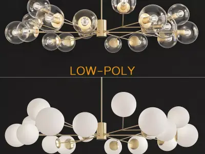 Orion 15 Light Pendant Clear  Opaque Glass 3d model Low-poly 3D model