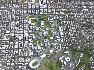 Berkeley - City 3D Model Low-poly 3D model