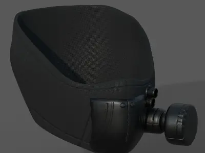 gas mask helmet protection scifi Low-poly 3D model