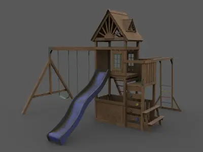 PBR Playground Jungle Gym 05 Low-poly 3D model