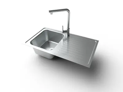 Kitchen Sink M04 Low-poly 3D model