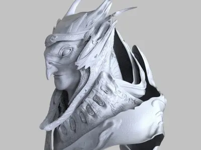 Alien Arcon Head Bust 3D model