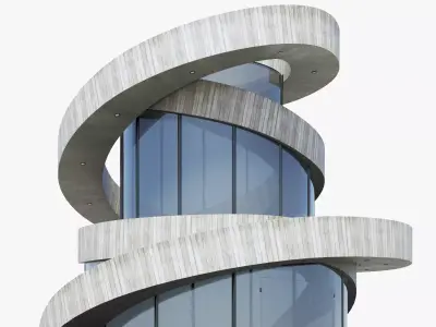 Ribbon Chappel Low-poly 3D model