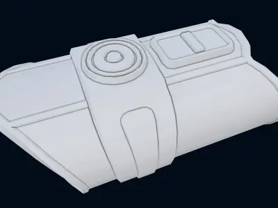Sci-Fi Wristband Base Mesh 3D model