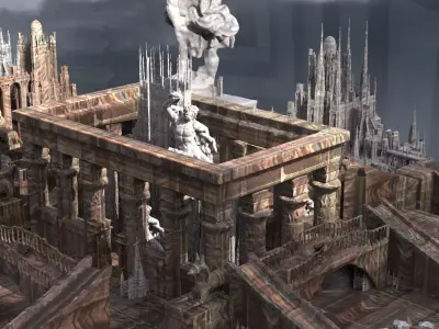 Holy trinity Temple of Enlightenment 3D model