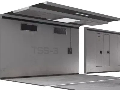Modular Sci-Fi Facility Interior Pack 3D model