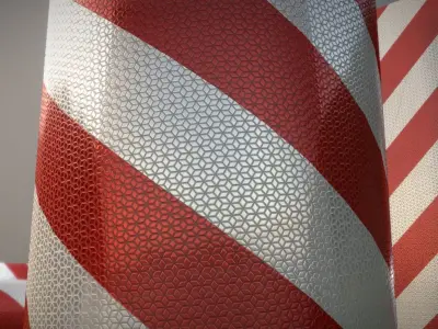 Striped Traffic Sign Reflection Foil  1 - Texture Set  29 Low-poly 3D model