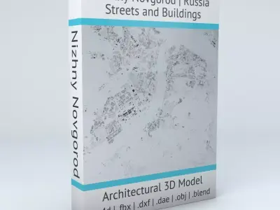 Nizhny Novgorod Streets and Buildings 3D model