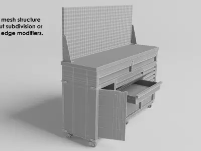 Garage 60inch tool cabinet 3D model