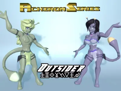 Acheron Outsider Nude Low-poly 3D model