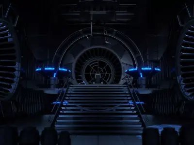 Emperors Throne Room Blender Fan Art 3D model