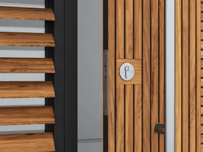 Aluminium door 186 3D model