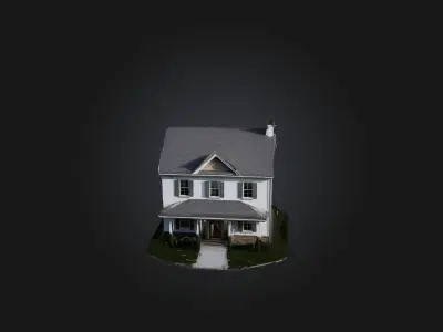 Realistic House Model Low-poly 3D model