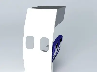 Airline seats with emergency masks Free 3D model