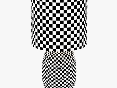 Pierced Ceramic Table Lamp 3D model