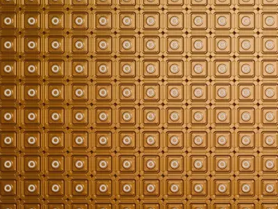 Sci-Fi Copper Panel Glowing PBR Seamless Texture