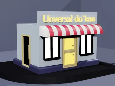 Shop market 3D model