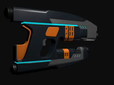 Sci Fi Gun 3D model 4