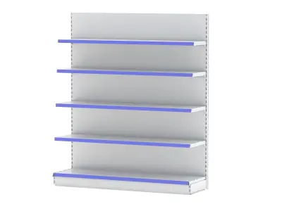 Supermarket Single Shelves 2 3D model