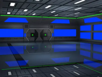 Sci Fi Room 3D model 65