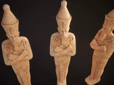 Egyptian Statue Hatshepsut Low-poly 3D model