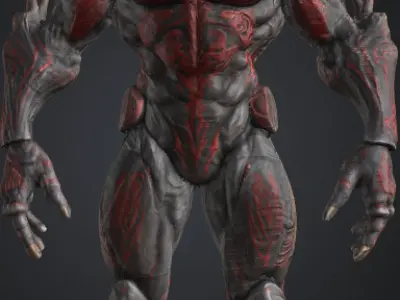 Alien Warlord Vorrak Zhul Low-poly 3D model