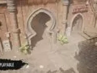 Modular Desert Town Low-poly 3D model