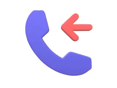 Phone Incoming Symbol v1 002 Low-poly 3D model