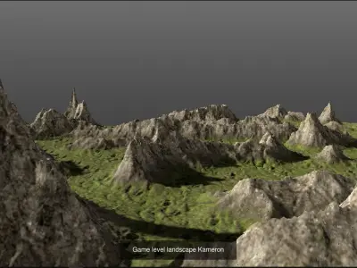 Mountains of different climatic zones 3D Model Pack